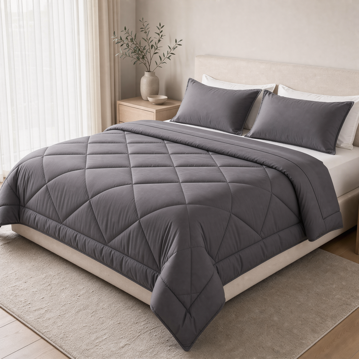 Homely EasySleep Comforter in Moonstone Grey